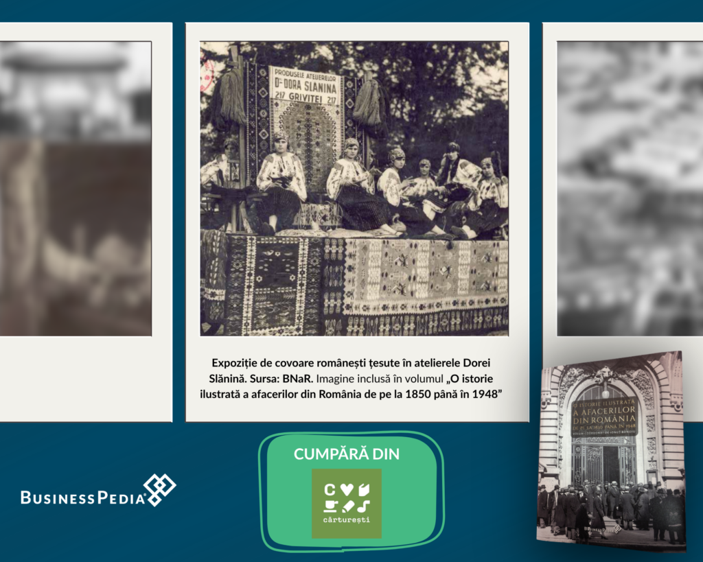 Dora Slănină expozitia de covoare romanesti - comerțul cu textile, istoria afacerilor de pe la 1850 pana in 1948